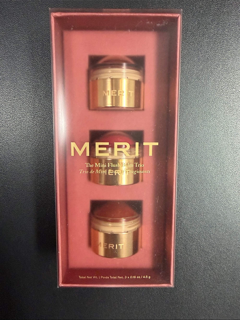 Merit Beauty Mini Flush Balm Trio - Warm Berry & Rose Set